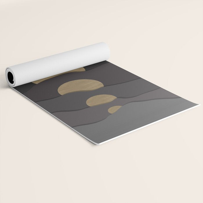 Golden moon phases  Yoga Mat Gallery Image 2