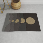 Golden moon phases  Rug Gallery Image 1
