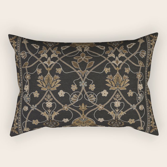 Antique Oriental Persian Floral by William Morris Rectangular Pillow Gallery Image 1