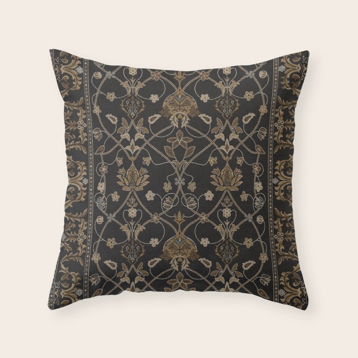 Antique Oriental Persian Floral by William Morris Throw Pillow Gallery Image 6