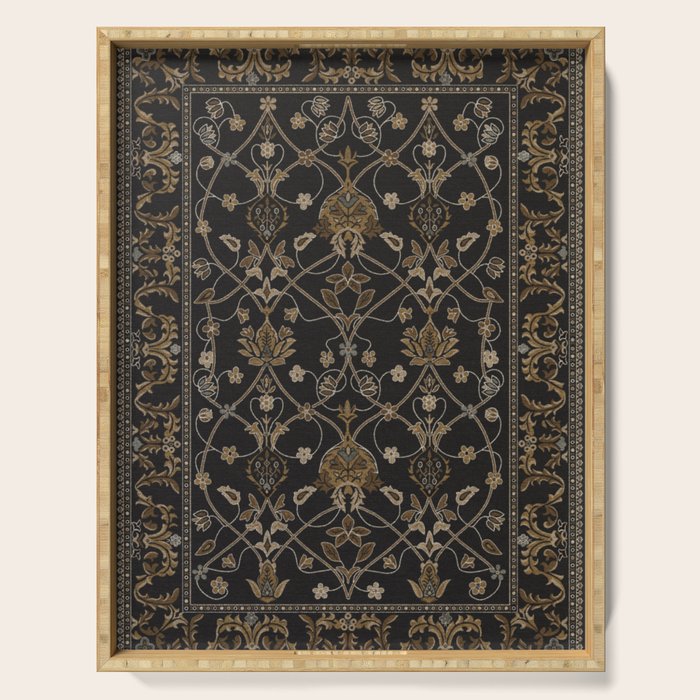 Antique Oriental Persian Floral by William Morris Serving Tray Gallery Image 1