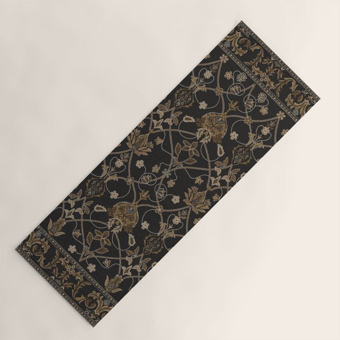 Antique Oriental Persian Floral by William Morris Yoga Mat Gallery Image 1
