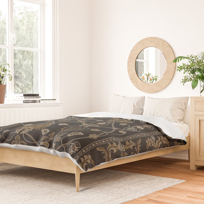 Antique Oriental Persian Floral by William Morris Duvet Cover Gallery Image 2