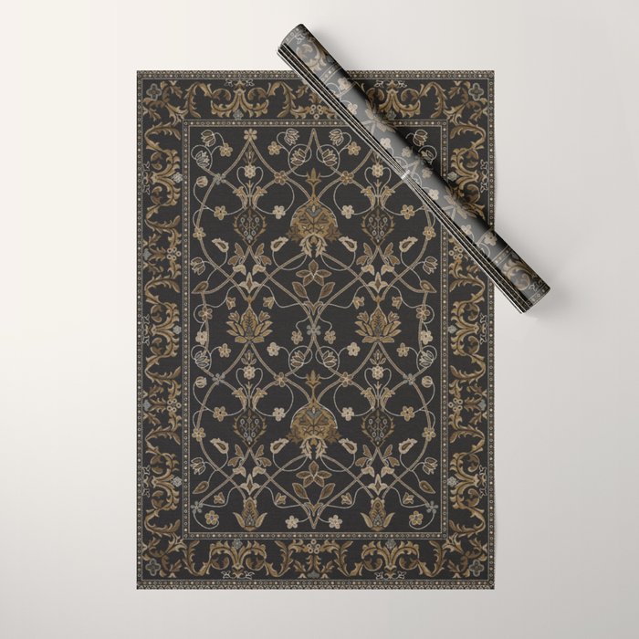 Antique Oriental Persian Floral by William Morris Wrapping Paper Gallery Image 1