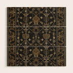 Antique Oriental Persian Floral by William Morris Wood Wall Art Gallery Image 1