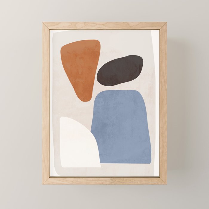 Modern Abstract Minimal Shapes 220 Mini Art Print Gallery Image 1
