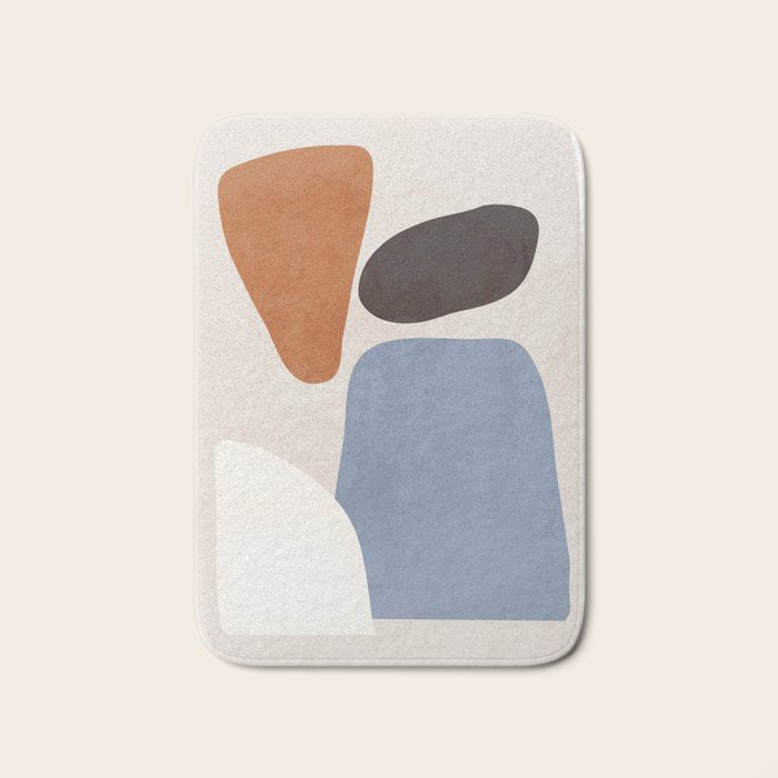 Modern Abstract Minimal Shapes 220 Bath Mat Gallery Image 1