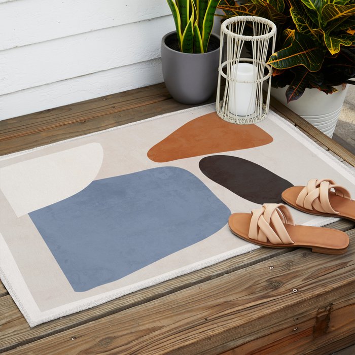 Modern Abstract Minimal Shapes 220 Outdoor Rug Gallery Image 2