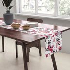 Hygge raccoon // white background Table Runner Gallery Image 2