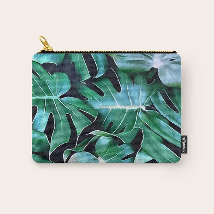 Monstera leaves Carry All Pouch Gallery Image 1