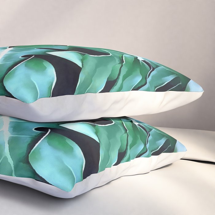 Monstera leaves Pillow Sham Gallery Image 3