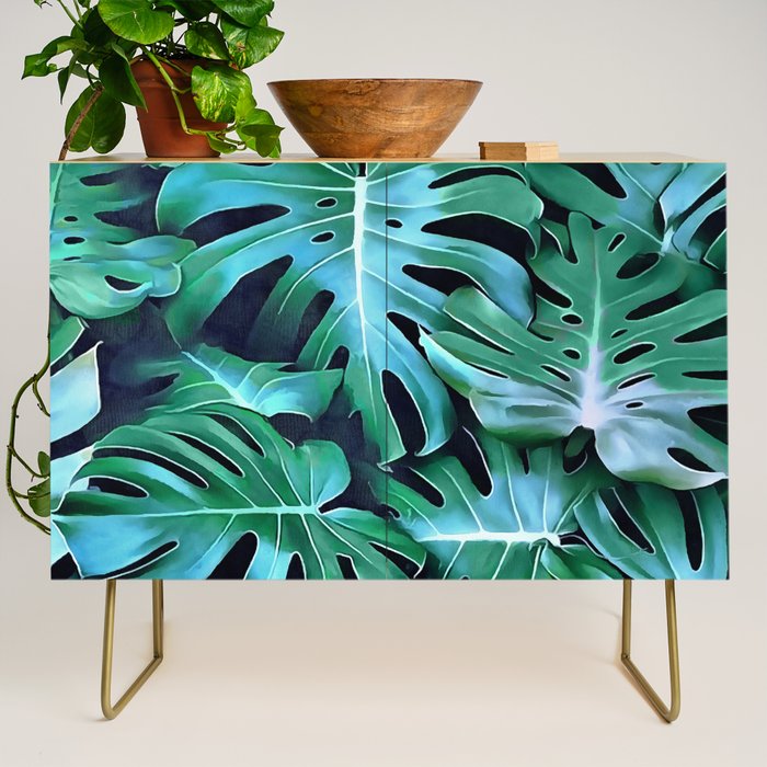 Monstera leaves Credenza Gallery Image 1