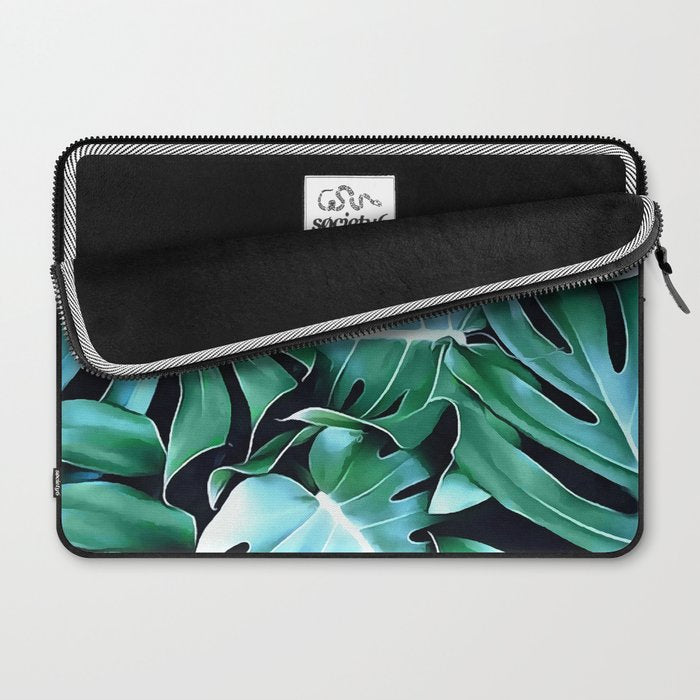 Monstera leaves Laptop Sleeve Gallery Image 2