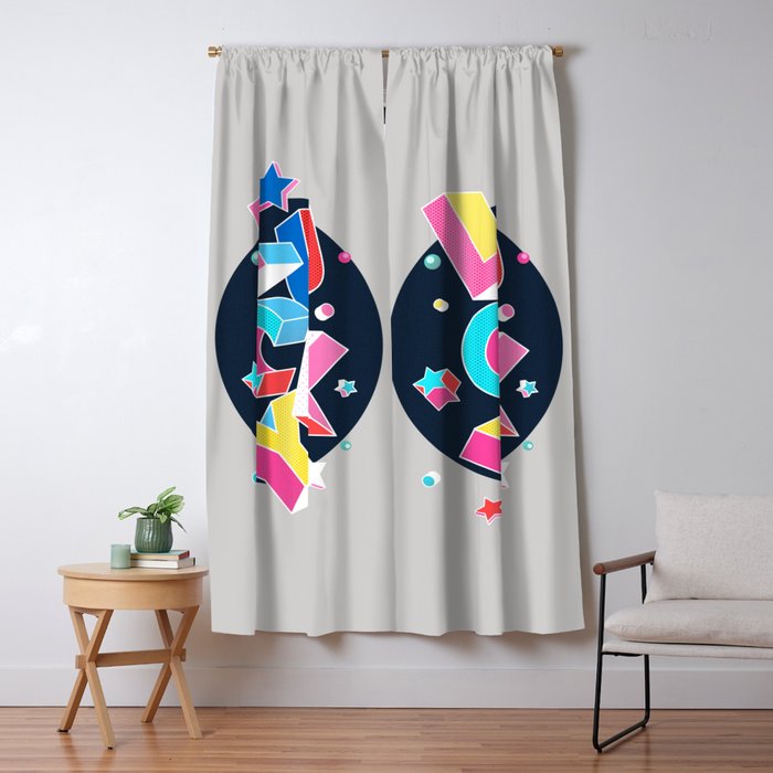 LUCKY Typography Window Curtain Gallery Image 5