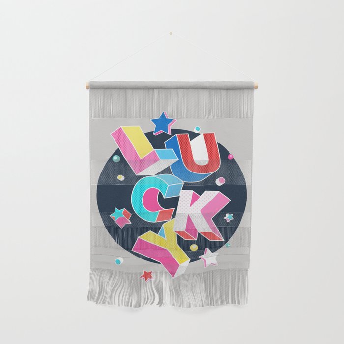LUCKY Typography Wall Hanging Gallery Image 1