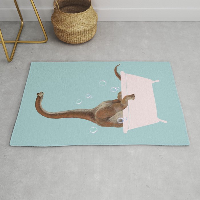 Brachiosaurus in Bathtub Rug Gallery Image 1