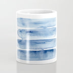 Blue Lines | Watercolor Painting Coffee Mug Gallery Image 4