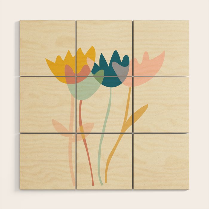 Flowers yay Wood Wall Art Gallery Image 1