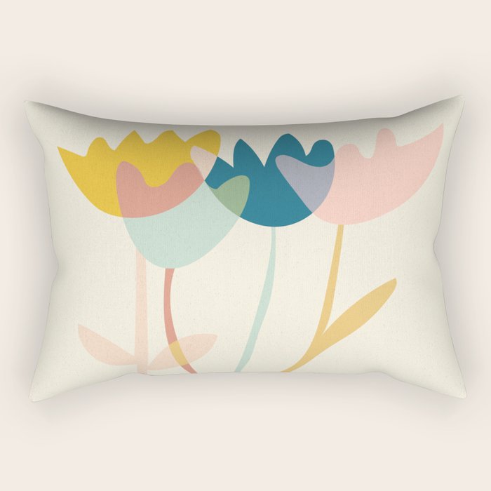 Flowers yay Rectangular Pillow Gallery Image 1