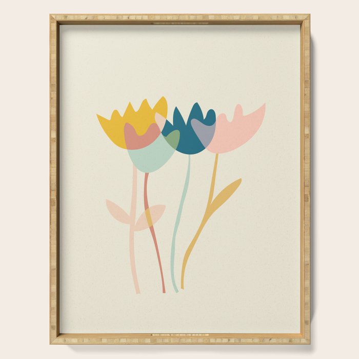 Flowers yay Serving Tray Gallery Image 1
