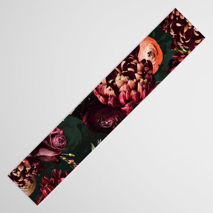 Vintage & Shabby Chic  - Fall Lush Botanical Midnight Garden Table Runner Gallery Image 3
