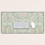 Ivy Morris Sage Green Floral Damask with Climbing Vines Desk Mat Gallery Image 1
