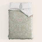 Ivy Morris Sage Green Floral Damask with Climbing Vines Comforter Gallery Image 6