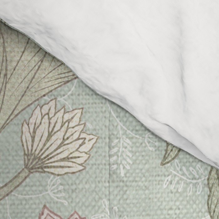 Ivy Morris Sage Green Floral Damask with Climbing Vines Comforter Gallery Image 4