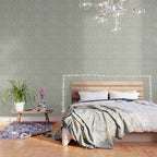 Ivy Morris Sage Green Floral Damask with Climbing Vines Wallpaper Gallery Image 3