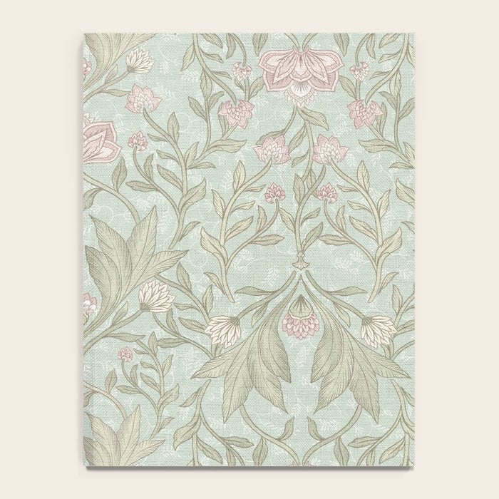 Ivy Morris Sage Green Floral Damask with Climbing Vines Notebook Gallery Image 4