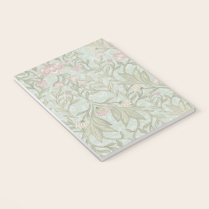 Ivy Morris Sage Green Floral Damask with Climbing Vines Notebook Gallery Image 3