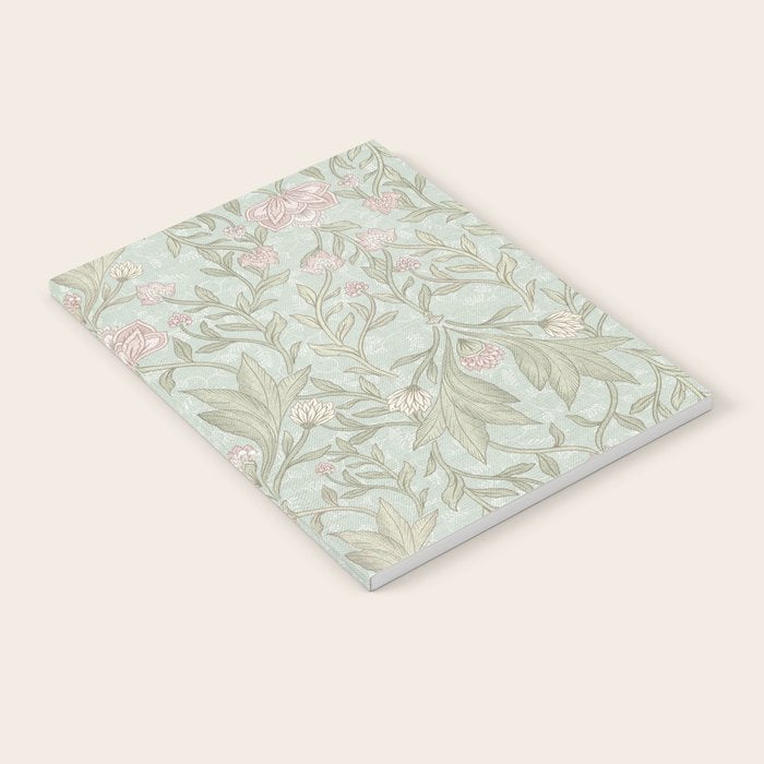 Ivy Morris Sage Green Floral Damask with Climbing Vines Notebook Gallery Image 2