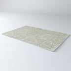 Ivy Morris Sage Green Floral Damask with Climbing Vines Rug Gallery Image 3