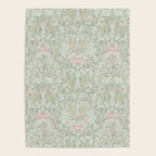 Ivy Morris Sage Green Floral Damask with Climbing Vines Poster Gallery Image 4