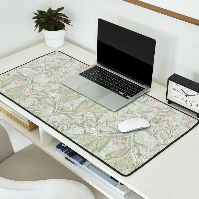 Ivy Morris Sage Green Floral Damask with Climbing Vines Desk Mat Gallery Image 2