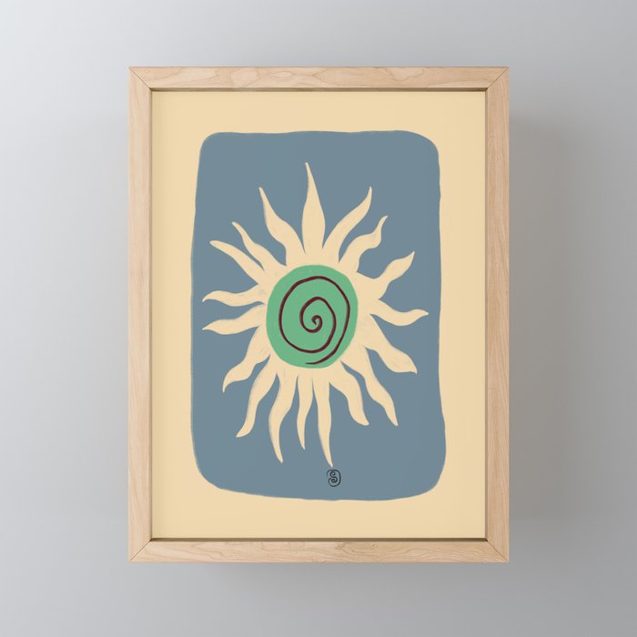 BLUE SUN Mini Art Print Gallery Image 1