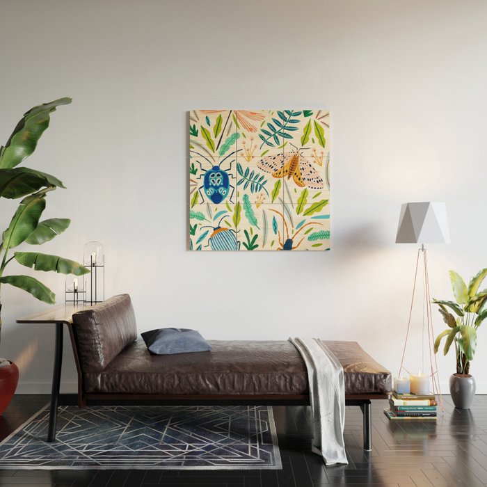 Bugs Pattern Wood Wall Art Gallery Image 2