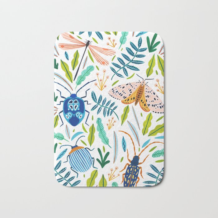 Bugs Pattern Bath Mat Gallery Image 1