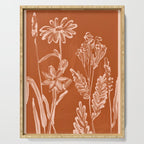 Minimalist wildflowers 2 Serving Tray Gallery Image 1