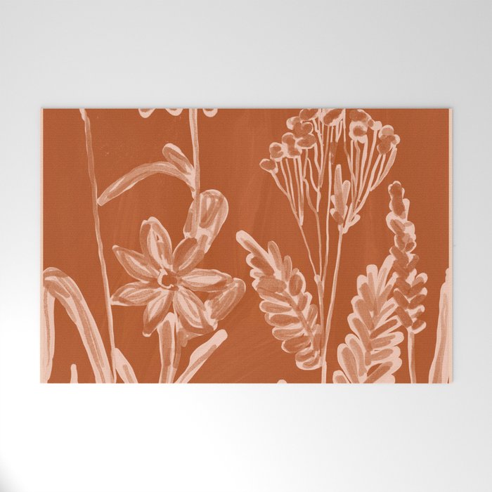 Minimalist wildflowers 2 Welcome Mat Gallery Image 1