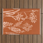 Minimalist wildflowers 2 Outdoor Rug Gallery Image 1