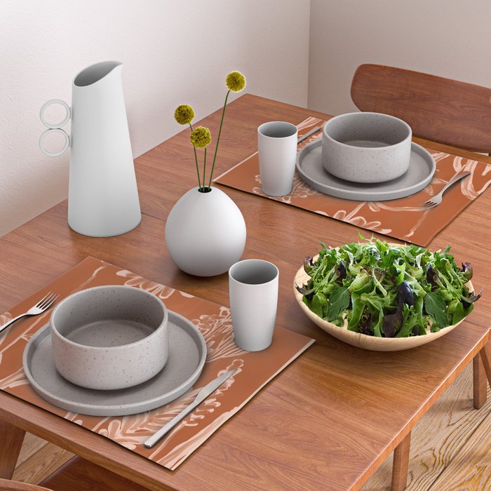 Minimalist wildflowers 2 Placemat Gallery Image 2