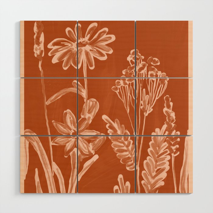 Minimalist wildflowers 2 Wood Wall Art Gallery Image 1