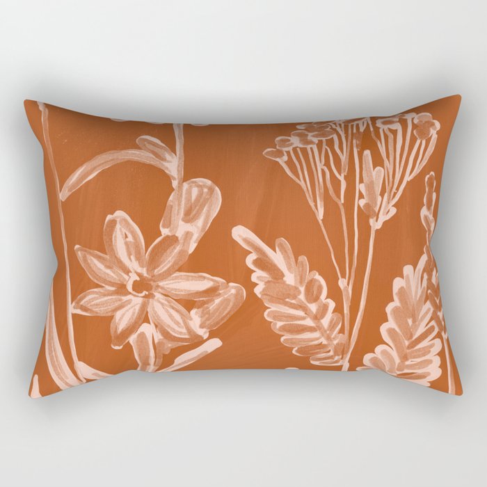 Minimalist wildflowers 2 Rectangular Pillow Gallery Image 1