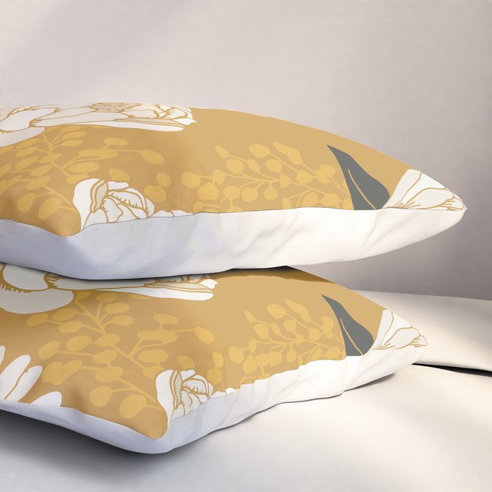 Glam Florals - Gold Pillow Sham Gallery Image 3