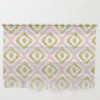 Pink & Gold Ikat Pattern Wall Hanging Gallery Image 1