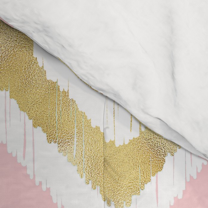 Pink & Gold Ikat Pattern Comforter Gallery Image 4