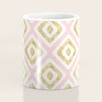 Pink & Gold Ikat Pattern Coffee Mug Gallery Image 4