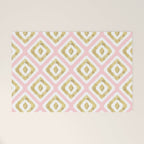 Pink & Gold Ikat Pattern Welcome Mat Gallery Image 1