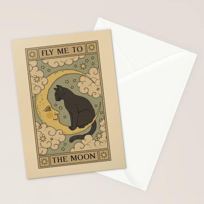 Fly Me to The Moon Stationery Card Gallery Image 2